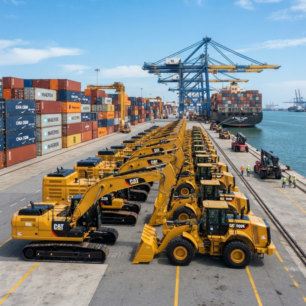 Construction equipment imported from China to Canada